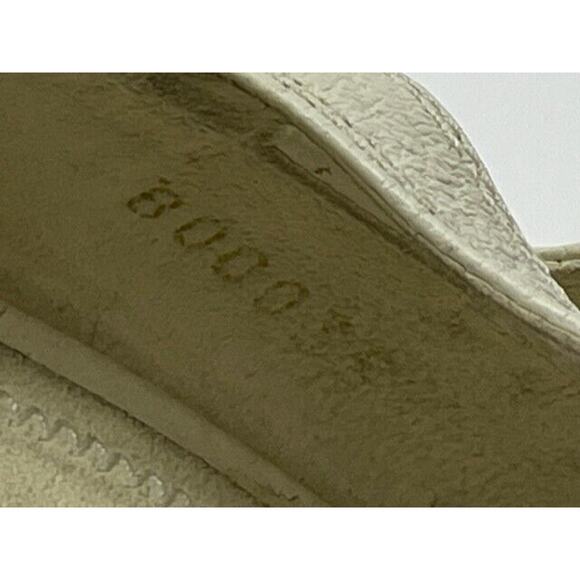 Vintage Louis Vuitton Ivory Cream Leather Strappy Platform Pumps Heels Sz 38.5 8 - Picture 11 of 16